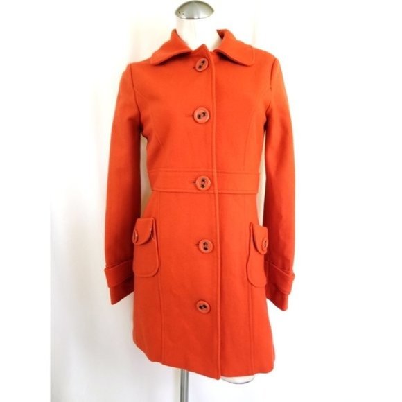 BB Dakota Jackets & Blazers - 3/$25 BB Dakota Size S Orange Wool Coat